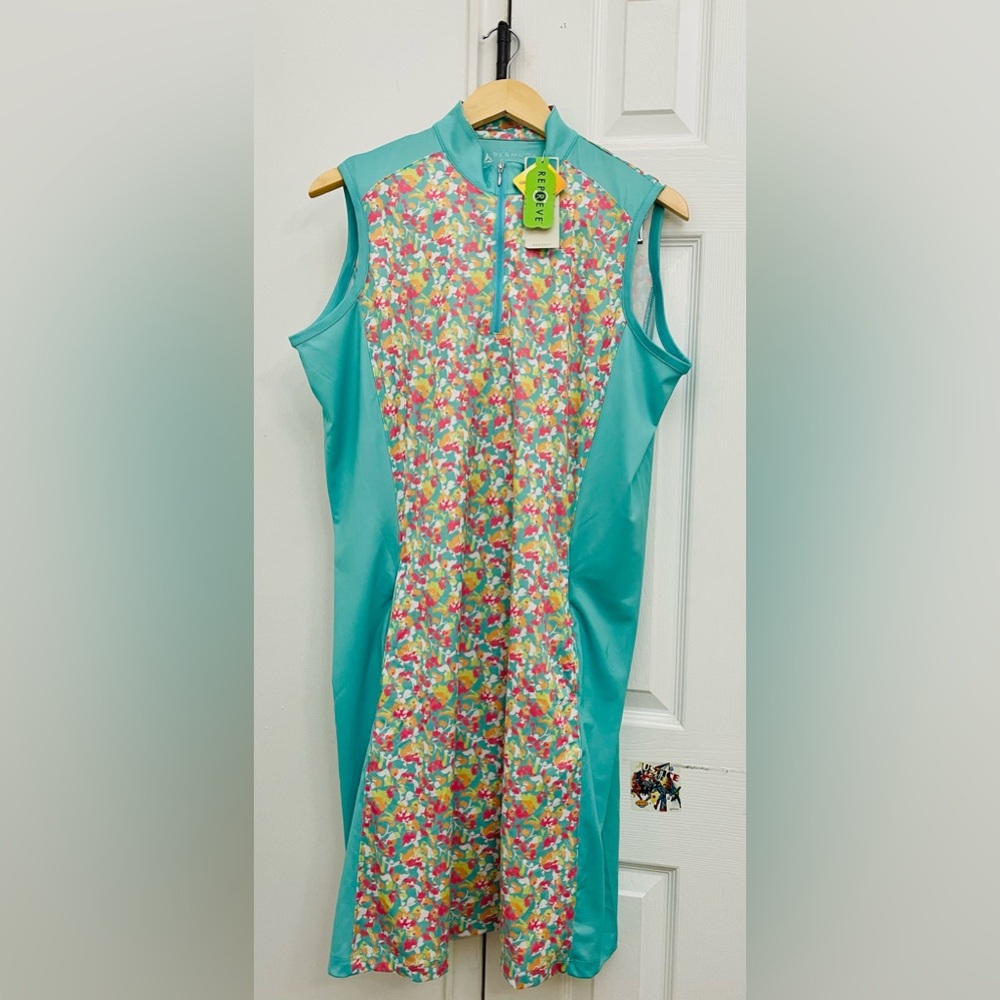 Bermuda Sands True Aquamarine Dress Golf / Athleisure Women’s Size L LARGE NWT